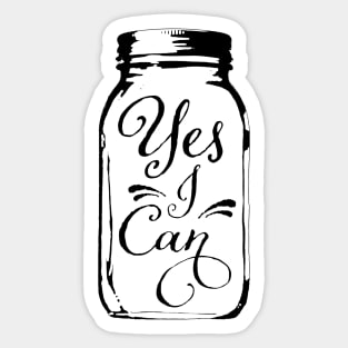 Yes I Can Pickling, Jam and Jelly Jar Sticker